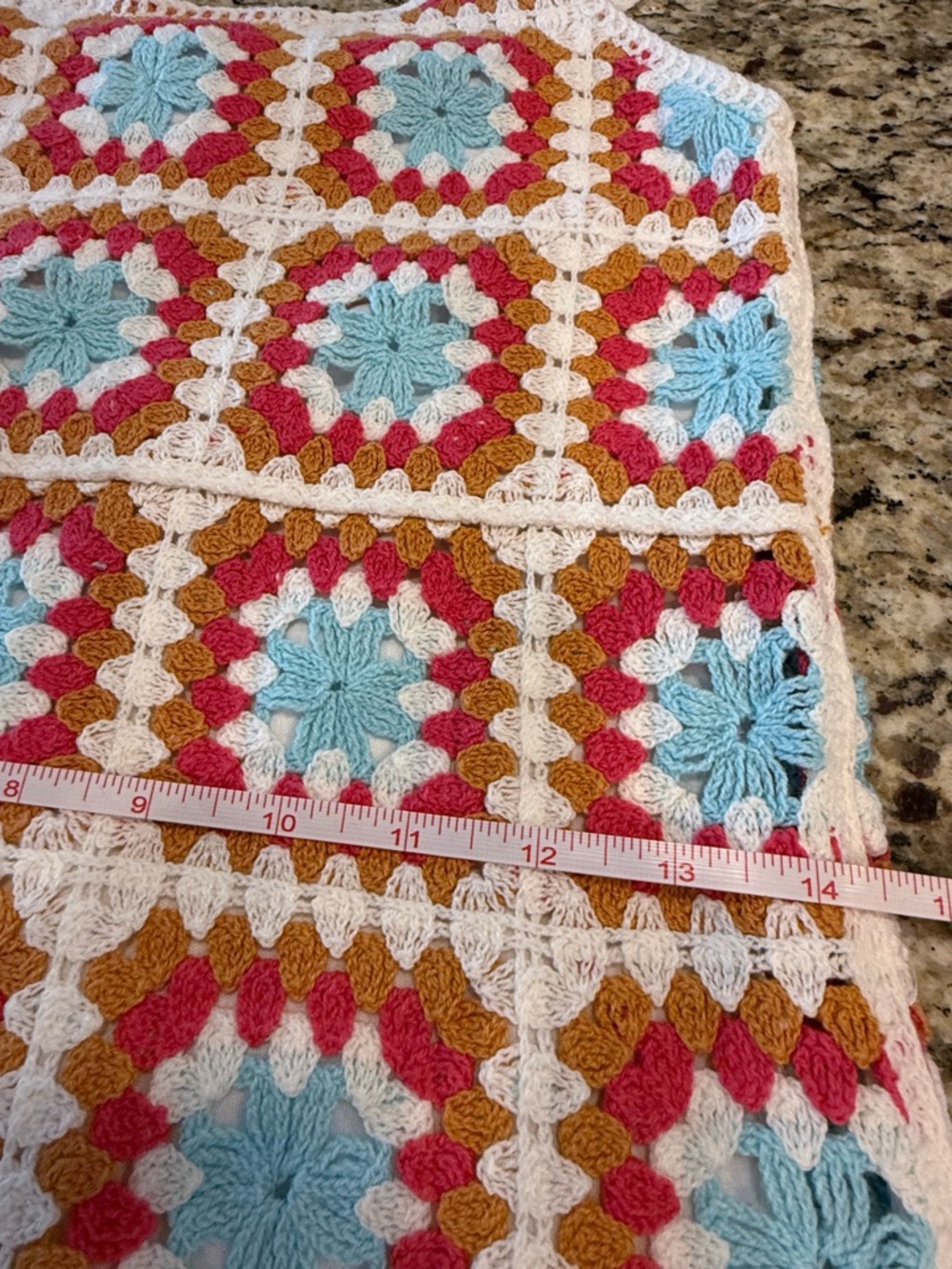 Willow & Wind boho crochet midi sundress blue tan red white SZ XS - Picture 10 of 12